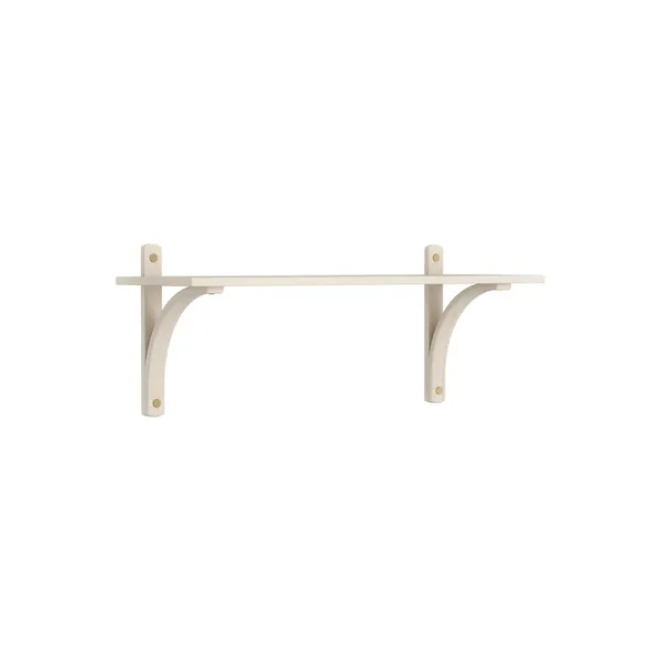 Levi Wall Shelf 90 cm Small Brass / White Pigmented Ash