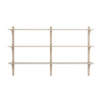 Levi Wall Shelf 180 cm Medium Aluminium / White Pigmented Oak