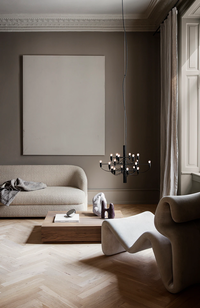 2097/18 Sarfatti Lysekrone LED Matt Black