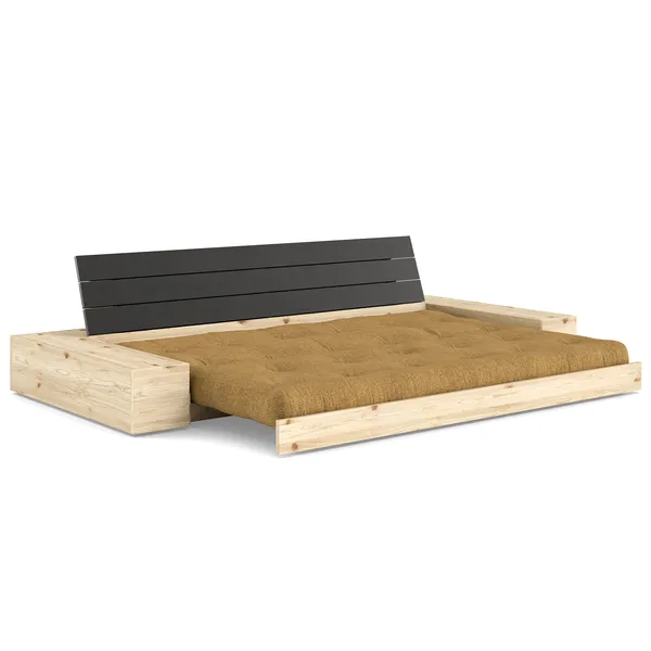 Base Sofa Bed With Storage Black Night / Golden Ochre
