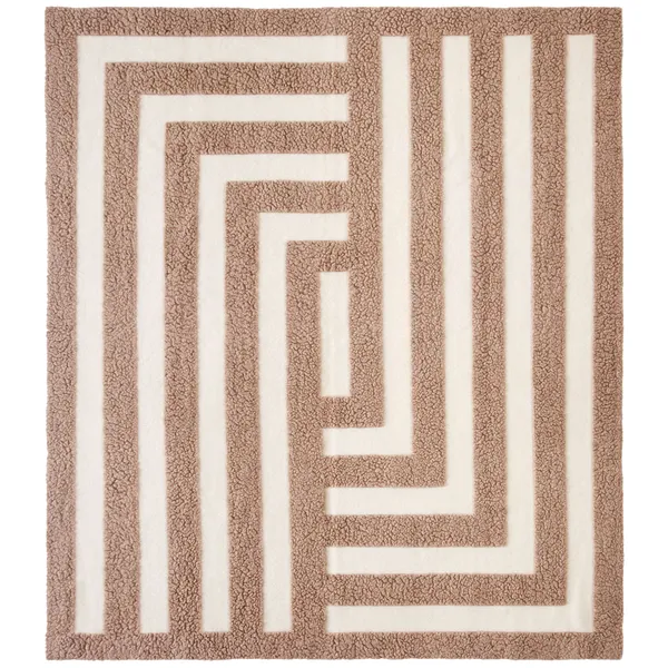 Labyrinth Pledd 150x190 cm Hvit / Beige