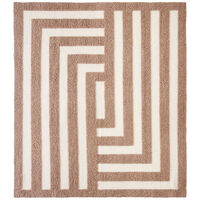Labyrinth Pledd 150x190 cm Hvit / Beige