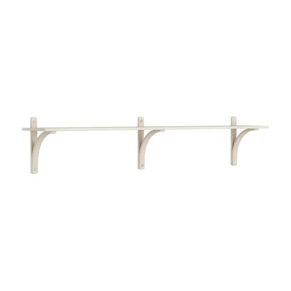Levi Wall Shelf 180 cm Small Aluminium / White Pigmented Oak