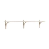 Levi Wall Shelf 180 cm Small Aluminium / White Pigmented Oak