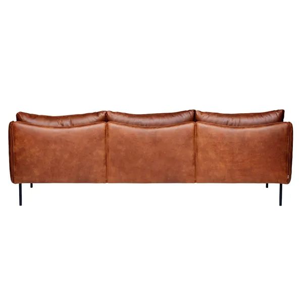Tiki Soffa 3-Sits Svarta Ben / Skinn Vintage Rangers
