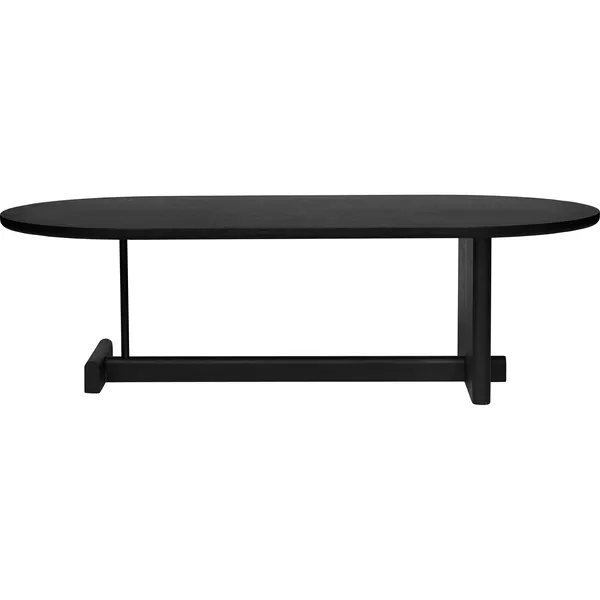 Koku Soffbord Ovalt H:35 cm Svartbetsad Ek