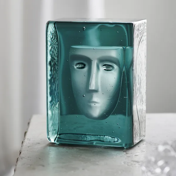 Azur Kunstglas Petroleumsblåt Frost