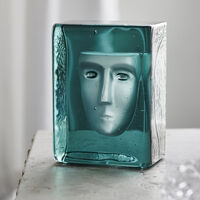 Azur Kunstglas Petroleumsblåt Frost