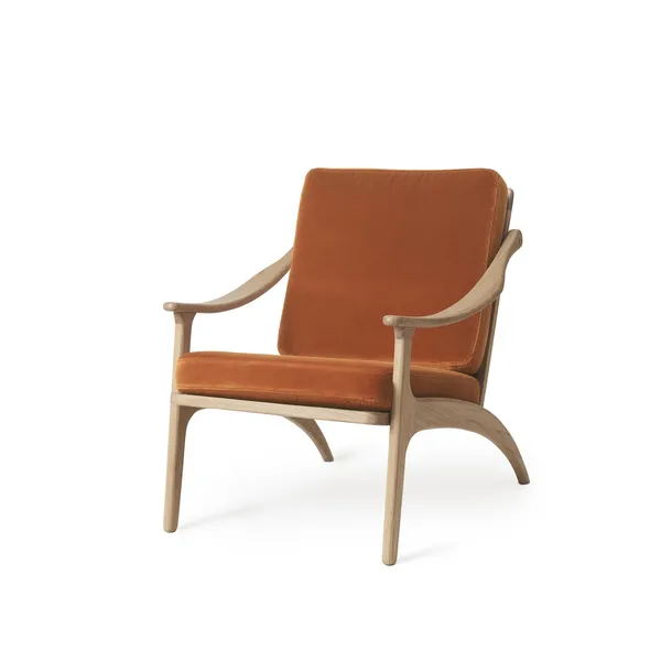 Lean Back Loungestol Hvitoljet Eik / Rusty Rose