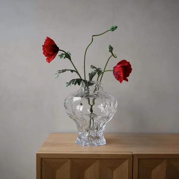 Ammonit Vase 30 cm Klar