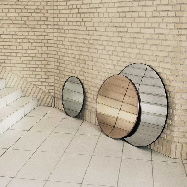 Circum Vægspejl Ø90 cm Sort