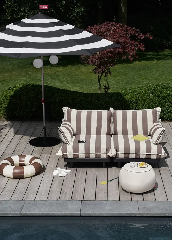 Paletti Hocker Sittedel Uten Ryggstøtte Stripe Cacao