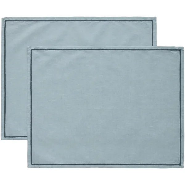 Sienna Dækkeserviet 2-pak 35x45 cm Dusty Blue