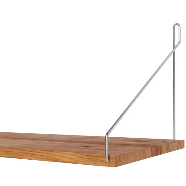 Single Hylla 27x60 cm Ek / Rostfritt Stål