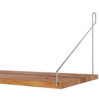 Single Hylla 27x60 cm Ek / Rostfritt Stål