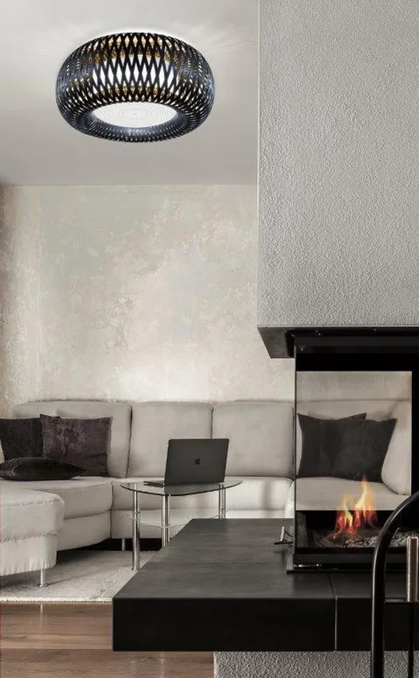 Kalatos Væg-/Loftslampe Sort / Guld