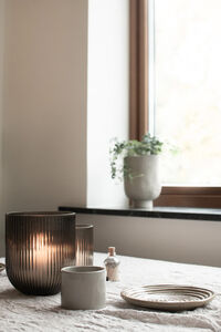 Simple Stripe Vase 22 cm Brun