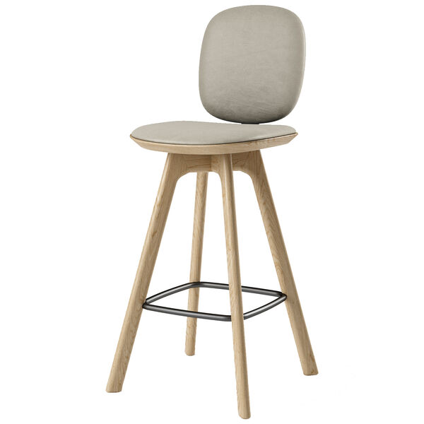 Pauline Comfort Baarituoli 65 cm Oiled Oak / Nahka Oyster