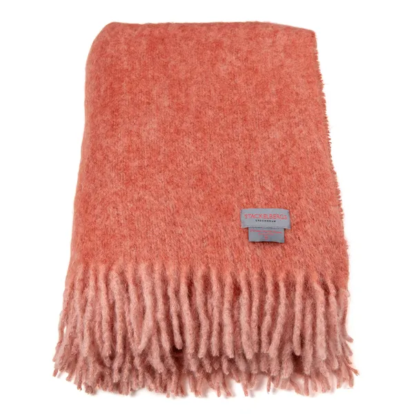 Mohair Pledd 130x170 cm Oransje/Rose