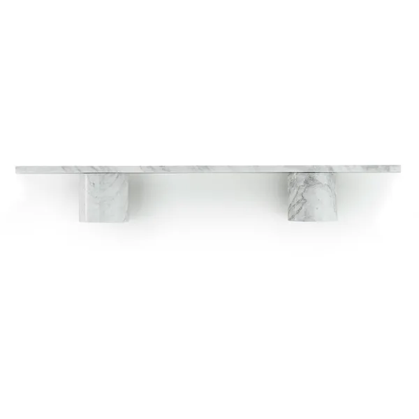 Sten Væghylde 80 cm Hvid Marmor