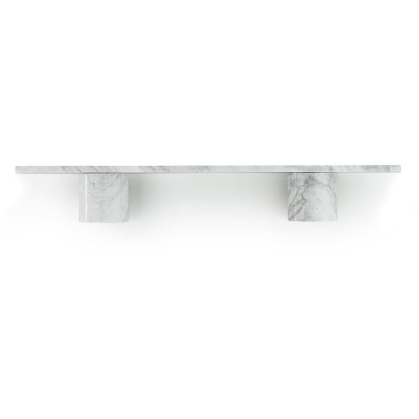 Sten Væghylde 80 cm Hvid Marmor