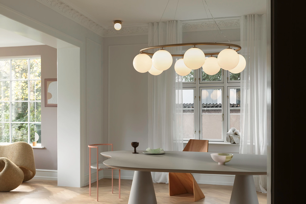 Liila 1 Væg-/Loftslampe 140 mm Nordic Gold / Opal