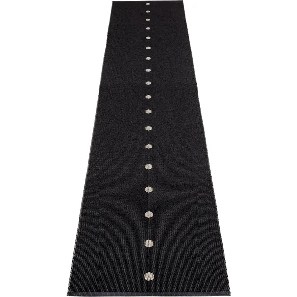 Peg Gulvteppe 70x360 cm Sort/Lin