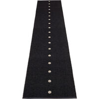 Peg Gulvteppe 70x360 cm Sort/Lin