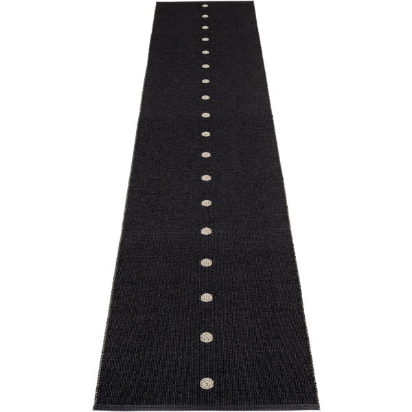 Peg Gulvteppe 70x360 cm Sort/Lin