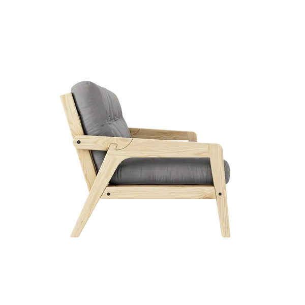 Grab Sovesofa Med Madras Klarlakeret / Grå