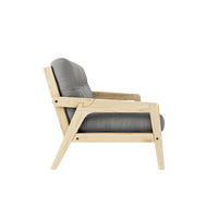 Grab Sovesofa Med Madras Klarlakeret / Grå