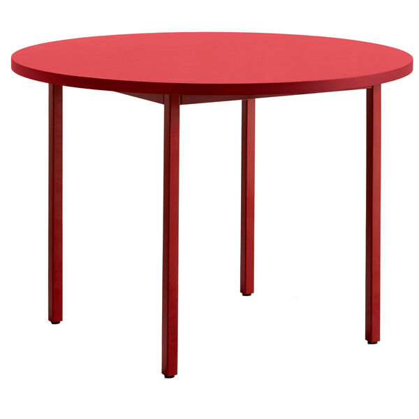 Two-Colour Pöytä Ø105 cm Viininpunainen / Punainen