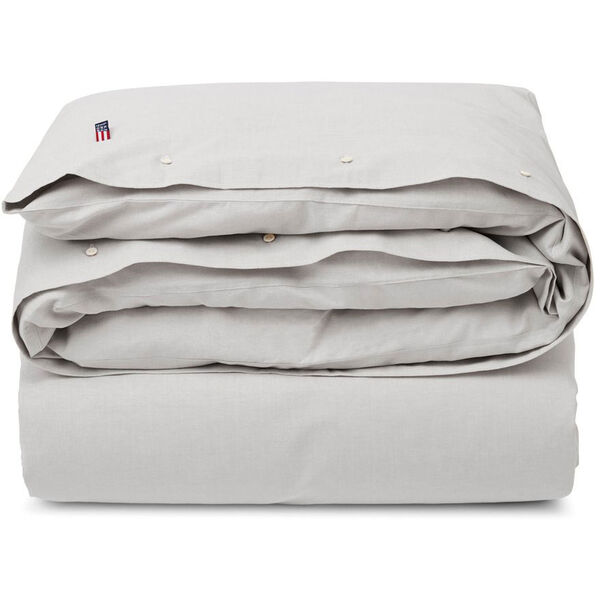 Pin Point Gray Cotton Dynebetræk 220x220 cm