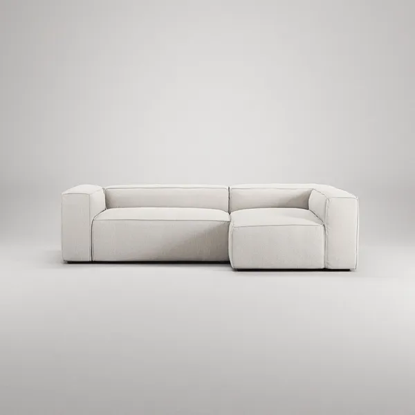 Grand 3-Seter Sofa Divan Høyre Steam White