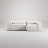 Grand 3-Seter Sofa Divan Høyre Steam White