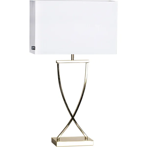 Omega Bordlampe 69 cm Messing / Hvid