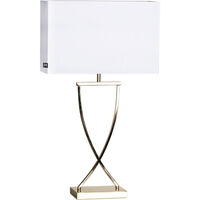 Omega Bordlampe 69 cm Messing / Hvid