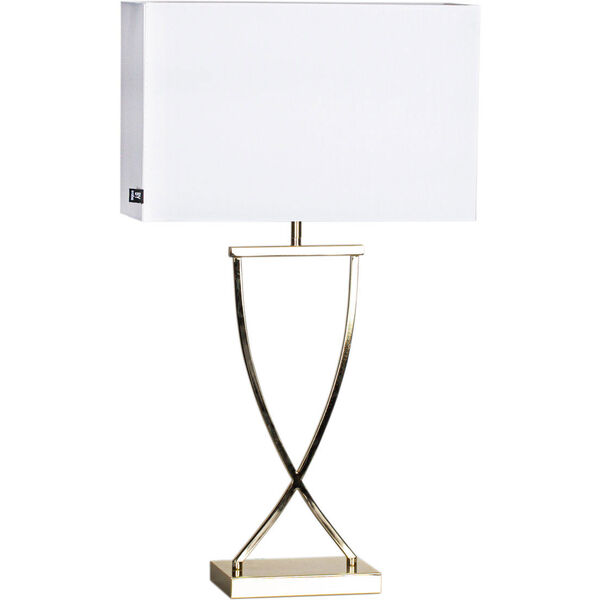 Omega Bordlampe 69 cm Messing / Hvit