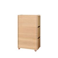 Storage Tower Med Hjul Hög Ek/Rostfritt Stål