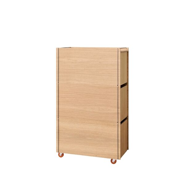 Storage Tower Med Hjul Hög Ek/Rostfritt Stål