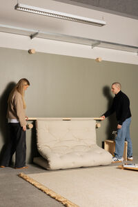 Hooked Madrass Med Beslag 135x200 cm Raw / Ivory