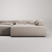 Grand 4-Personers Sofa chaiselong Højre Sandshell Beige