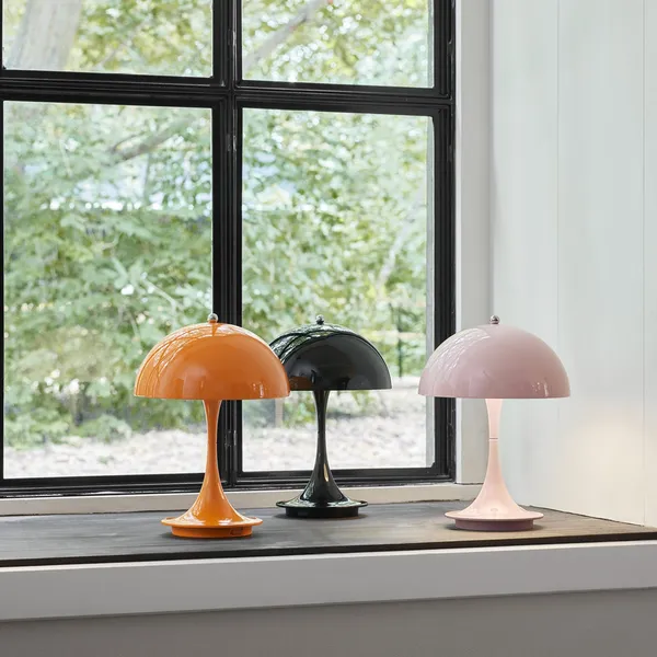 Panthella 160 Bordlampe Bærbar Sort