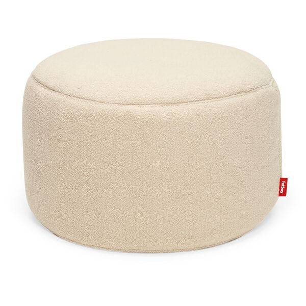 Point Large Sherpa Pouf Ecru