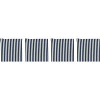 Narrow Stripe Glassunderlag 10x10 cm 4-pk Marineblå