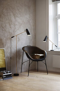 Birdy Gulvlampe Sort/Messing