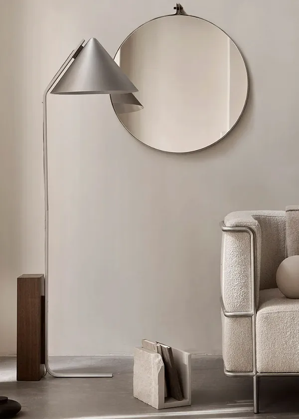 Dowel Peili Round Teräksenharmaa / Pähkinäpuu 70 cm