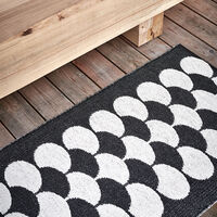 Poppy Teppe Sort/Vanilla 70x350 cm