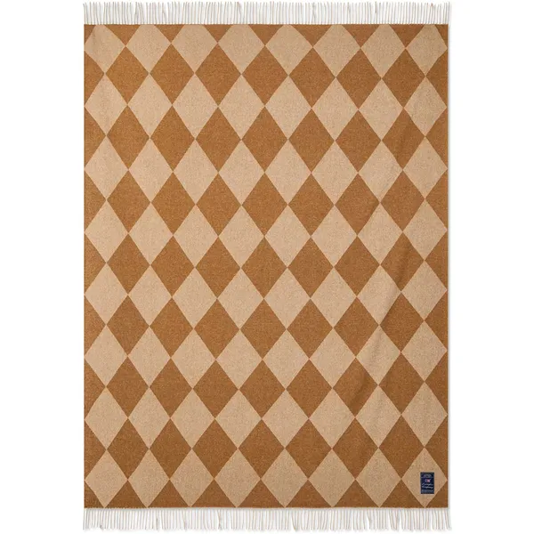 Argyle Plaid 130x170 cm Fudge / Hvid