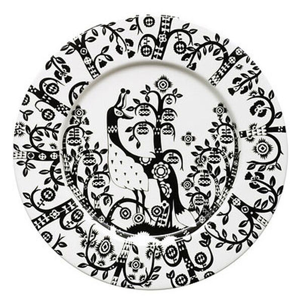 Taika Tallerken 22 cm Sort/Hvit